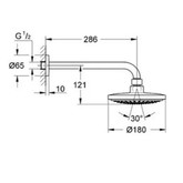 Душевая система Grohe Eurosmart 124440 со смесителем хром