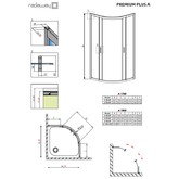 Душевой угол Radaway Premium Plus A80 800х800 хром,прозрачное стекло