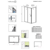 Душевой угол Radaway Premium Plus DWJ+S 1000х800 хром,прозрачное стекло