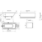 Акриловая ванна Ravak Chrome 150x70