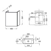 Тумба подвесная Jacob Delafon Odeon Up EB863RU-J5 50 см белый глянец