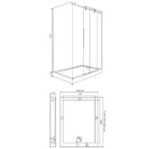 Душевой угол GOOD DOOR Puerta WTWSP-110-80-C-CH 1100x800 хром + прозрачное стекло 