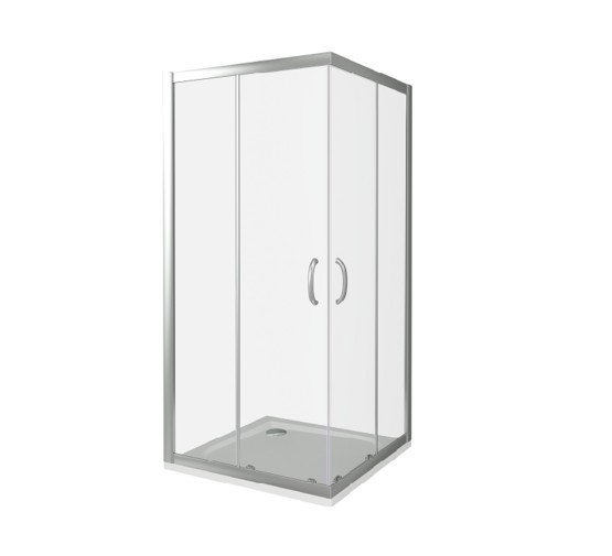 Душевой угол GOOD DOOR Infinity CR-80-C-CH 800x800  хром + прозрачное стекло 