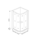 Душевой угол GOOD DOOR Latte R-80-G-WE 800x800 белый, рифленое стекло 