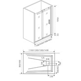 Душевая дверь GOOD DOOR Galaxy WTW 110 хром, стекло прозрачное