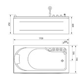 Акриловая ванна Gemy G9006-1,7 B R 170x77 с гидромассажем