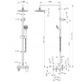 Душевая система Bravat Opal F6125183CP-A3-RUS со смесителем хром