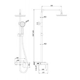 Душевая система Bravat Pure F6335369CP-A-RUS со смесителем хром