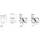 Унитаз компакт Ideal Standart Oceane W903801 с бидеткой сидение дюропласт