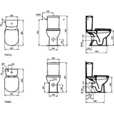 Унитаз компакт Ideal Standart Tempo W331201D сидение дюропласт 