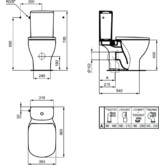 Унитаз компакт Ideal Standart Tesi T008701 Aquablade сидение  дюропласт микролифт