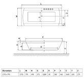 Акриловая ванна Excellent  Aquaria Lux 180x80