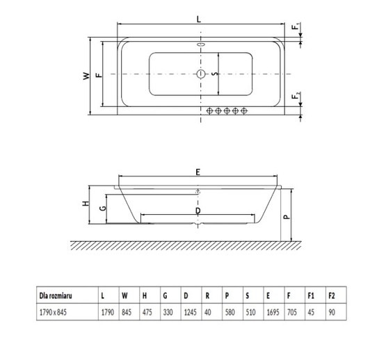 Акриловая ванна Excellent  Arana 180x85