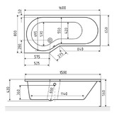 Акриловая ванна Excellent Be Spot 160x80 L