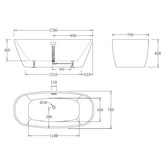 Акриловая ванна BelBagno BB72-1700 170x78