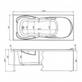 Акриловая ванна Aquanet Viola 180x75