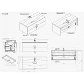 Комплект мебели Eqloo Miro 110 см белый подвесной