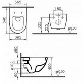 Унитаз подвесной Vitra Sento безободковый микролифт