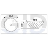 Раковина накладная GID 9073 46 см