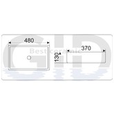 Раковина накладная GID 9103 48 см