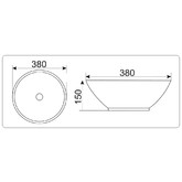 Раковина накладная GID 9002 38 см