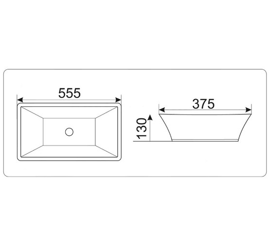 Раковина накладная GID 9212 56 см