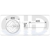 Раковина накладная GID 9425 41 см