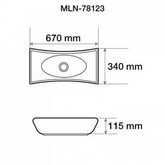 Раковина накладная GID 78123 67 см