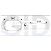 Раковина накладная GID TR4898 66 см