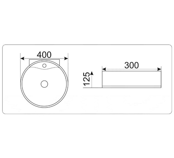 Раковина накладная GID TR4358 40 см