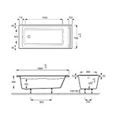 Акриловая ванна Jacob Delafon Spacio E6D010 170x75