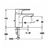 Смеситель для раковины Jacob Delafon Aleo E72277-4-CP