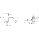 Смеситель для раковины Jacob Delafon Cuff E37041-CP с д/к