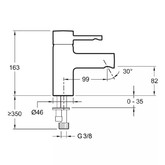 Смеситель для раковины Jacob Delafon Cuff E98298-CP 