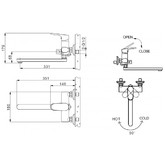 Смеситель для ванны Bravat Pure F6105161C-01A