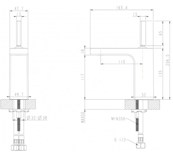 Смеситель для раковины Bravat Spring F179113C