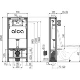 Инсталляция для унитаза Alcadrain Solomodul AM116/1120