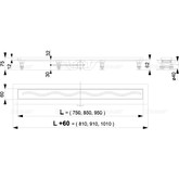 Водоотводящий желоб Alcaplast Simple APZ8 550 с решеткой 