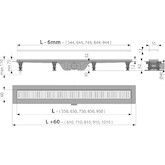 Водоотводящий желоб Alcaplast Simple APZ10 550 с решеткой 