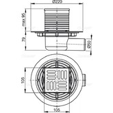 Трап сливной Alcaplast APV101 10,5 см горизонтальный