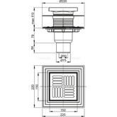 Трап сливной Alcaplast APV4444 15 см вертикальный