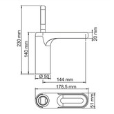 Смеситель для раковины Wasserkraft Kammel 1803