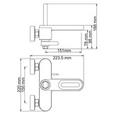 Смеситель для ванны Wasserkraft Kammel 1801