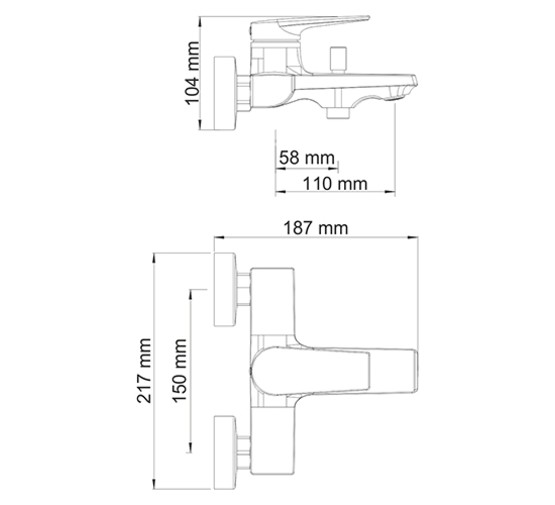 Смеситель для ванны Wasserkraft Lopau 3201