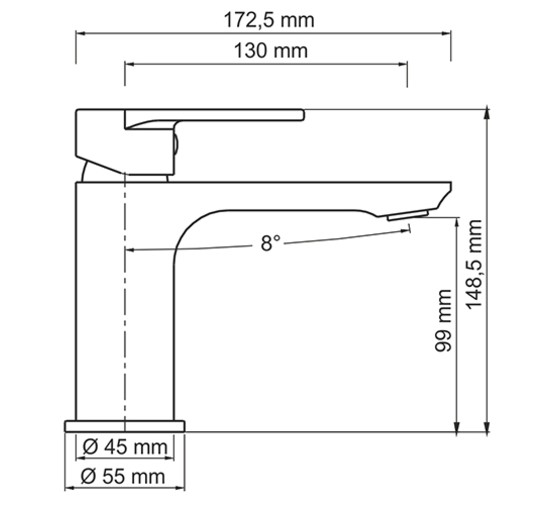 Смеситель для раковины Wasserkraft Elbe 7403