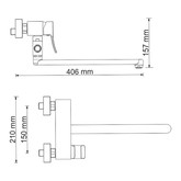 Смеситель для ванны Wasserkraft Exter 1602L бронза