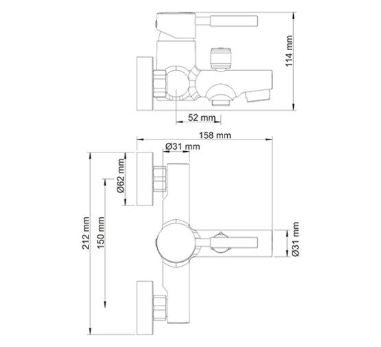 Смеситель для ванны Wasserkraft Main 4101