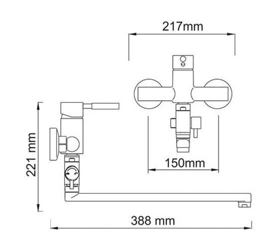 Смеситель для ванны Wasserkraft Main 4102L