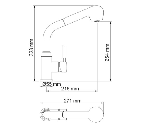 Смеситель для кухни Wasserkraft Main 4166