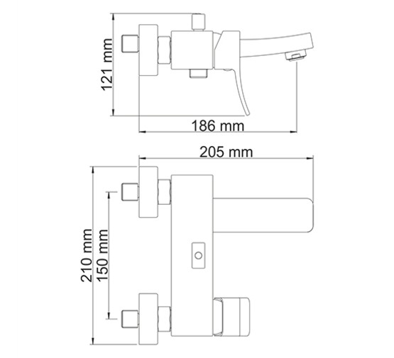 Смеситель для ванны Wasserkraft Aller 1061W белый/хром